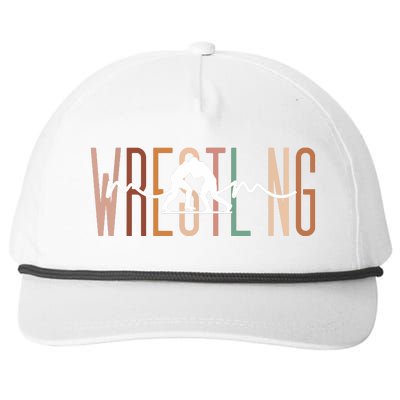 Wrestling Mom Wrestling Mama Cute Mom Life Wrestling Snapback Five-Panel Rope Hat