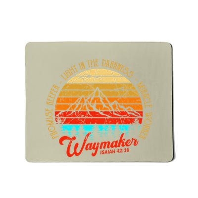 Waymaker Miracle Worker Promise Keeper Christian Jesus Mousepad