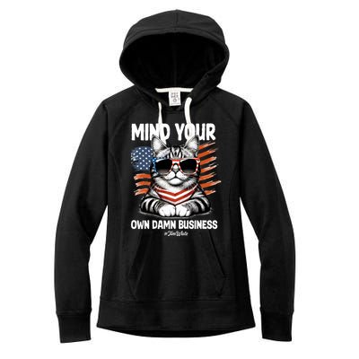 Walz Mind Your Own Damn Business Harris Waltz Cat Lady Women's Fleece Hoodie