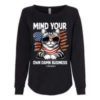 Walz Mind Your Own Damn Business Harris Waltz Cat Lady Womens California Wash Sweatshirt