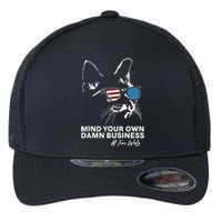 Walz Mind Your Own Damn Business Harris Waltz Cat Lady Flexfit Unipanel Trucker Cap