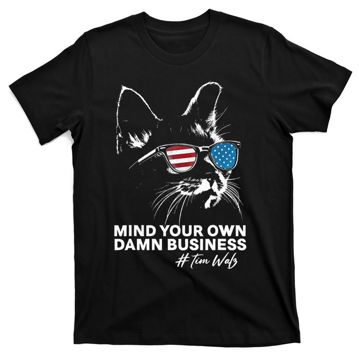 Walz Mind Your Own Damn Business Harris Waltz Cat Lady T-Shirt