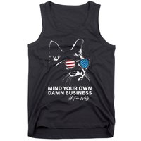 Walz Mind Your Own Damn Business Harris Waltz Cat Lady Tank Top