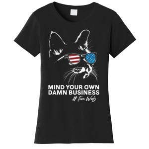 Walz Mind Your Own Damn Business Harris Waltz Cat Lady Women's T-Shirt