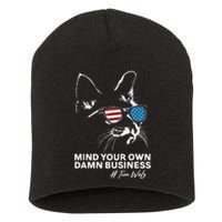 Walz Mind Your Own Damn Business Harris Waltz Cat Lady Short Acrylic Beanie