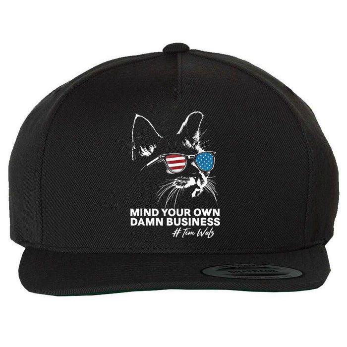 Walz Mind Your Own Damn Business Harris Waltz Cat Lady Wool Snapback Cap