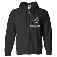 Walz Mind Your Own Damn Business Harris Waltz Cat Lady Full Zip Hoodie