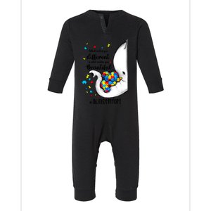 What Makes You Different Elephant Mom Autism Awareness Month Gift Infant Fleece One Piece