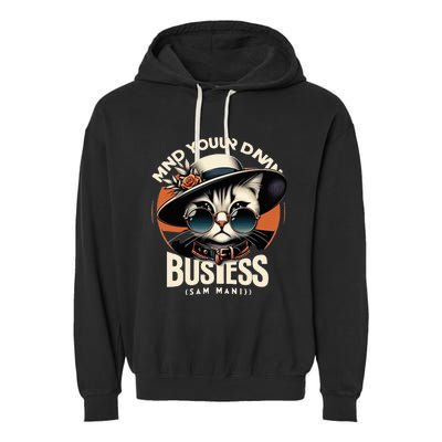 Walz Mind Your Own Damn Business Harris Waltz Cat Lady Garment-Dyed Fleece Hoodie