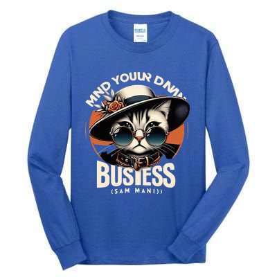 Walz Mind Your Own Damn Business Harris Waltz Cat Lady Tall Long Sleeve T-Shirt