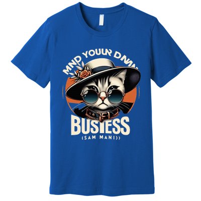 Walz Mind Your Own Damn Business Harris Waltz Cat Lady Premium T-Shirt