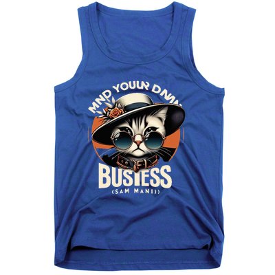 Walz Mind Your Own Damn Business Harris Waltz Cat Lady Tank Top