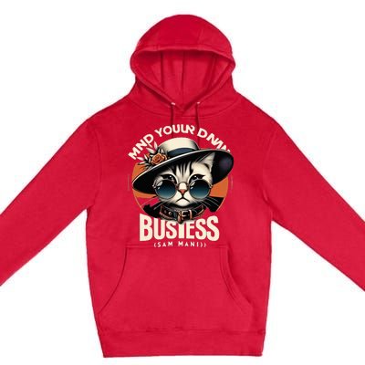 Walz Mind Your Own Damn Business Harris Waltz Cat Lady Premium Pullover Hoodie