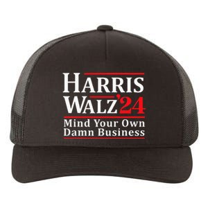 Walz Mind Your Own Damn Business Retro Harris Walz 2024 Yupoong Adult 5-Panel Trucker Hat