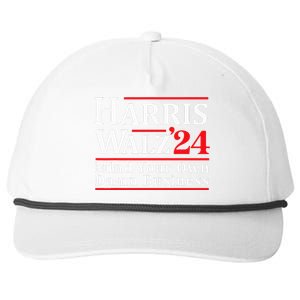 Walz Mind Your Own Damn Business Retro Harris Walz 2024 Snapback Five-Panel Rope Hat