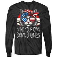 Walz Mind Your Own Damn Business Harris Waltz Cat Lady Tie-Dye Long Sleeve Shirt