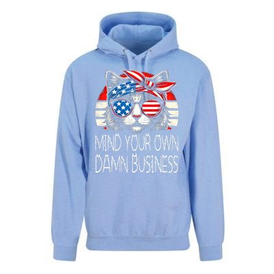 Walz Mind Your Own Damn Business Harris Waltz Cat Lady Unisex Surf Hoodie