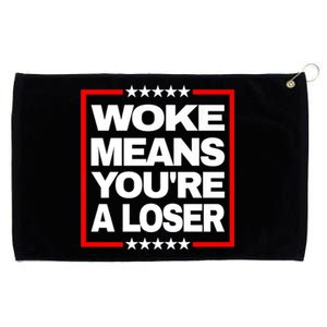 Woke Means You're A Loser ~ Anti Joe Biden Protest Grommeted Golf Towel