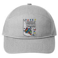 What Makes You Different Beautiful Elephant Autism Awareness 7-Panel Snapback Hat