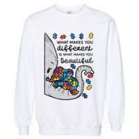 What Makes You Different Beautiful Elephant Autism Awareness Garment-Dyed Sweatshirt