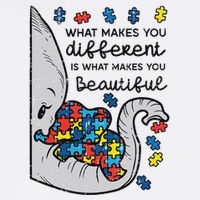 What Makes You Different Beautiful Elephant Autism Awareness Sustainable Bucket Hat