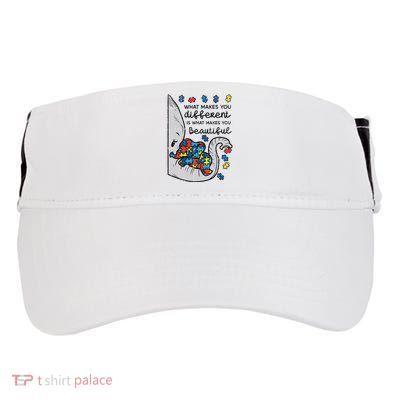 What Makes You Different Beautiful Elephant Autism Awareness Adult Drive Performance Visor
