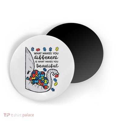 What Makes You Different Beautiful Elephant Autism Awareness Magnet