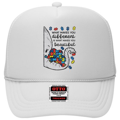 What Makes You Different Beautiful Elephant Autism Awareness Trucker Hat