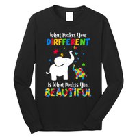 What Makes You Different Autism Child Elephant Mom Awareness Long Sleeve Shirt