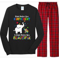 What Makes You Different Autism Child Elephant Mom Awareness Long Sleeve Pajama Set