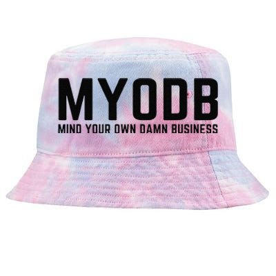 Walz Mind Your Own Damn Business Harris Waltz Cat Lady Tie-Dyed Bucket Hat