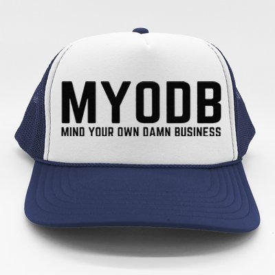 Walz Mind Your Own Damn Business Harris Waltz Cat Lady Trucker Hat