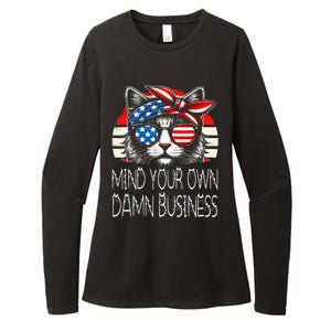 Walz Mind Your Own Damn Business Harris Waltz Cat Lady Womens CVC Long Sleeve Shirt