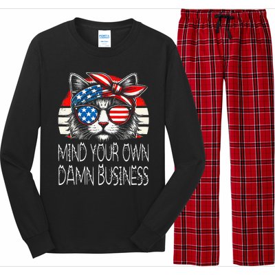 Walz Mind Your Own Damn Business Harris Waltz Cat Lady Long Sleeve Pajama Set