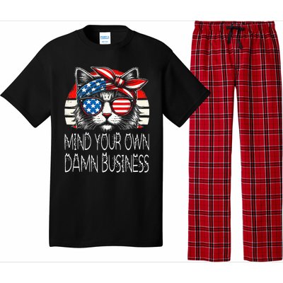 Walz Mind Your Own Damn Business Harris Waltz Cat Lady Pajama Set