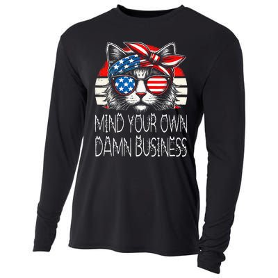 Walz Mind Your Own Damn Business Harris Waltz Cat Lady Cooling Performance Long Sleeve Crew