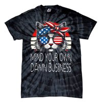 Walz Mind Your Own Damn Business Harris Waltz Cat Lady Tie-Dye T-Shirt