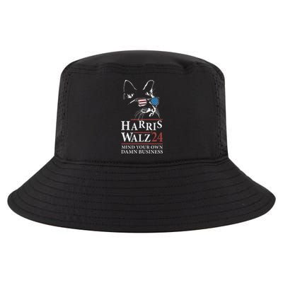 Walz Mind Your Own Damn Business Harris Waltz Cat Lady Cool Comfort Performance Bucket Hat