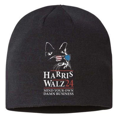 Walz Mind Your Own Damn Business Harris Waltz Cat Lady Sustainable Beanie