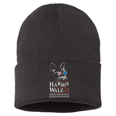 Walz Mind Your Own Damn Business Harris Waltz Cat Lady Sustainable Knit Beanie