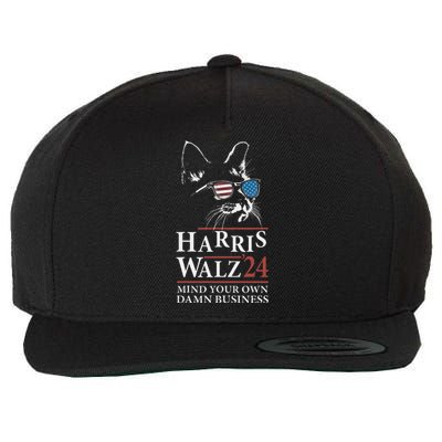 Walz Mind Your Own Damn Business Harris Waltz Cat Lady Wool Snapback Cap