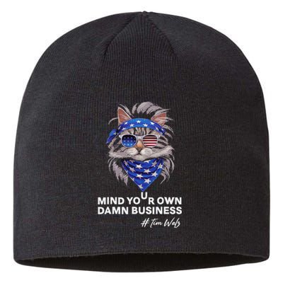 Walz Mind Your Own Damn Business Harris Waltz Cat Lady Sustainable Beanie