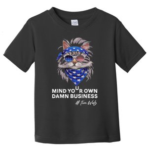 Walz Mind Your Own Damn Business Harris Waltz Cat Lady Toddler T-Shirt