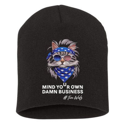 Walz Mind Your Own Damn Business Harris Waltz Cat Lady Short Acrylic Beanie