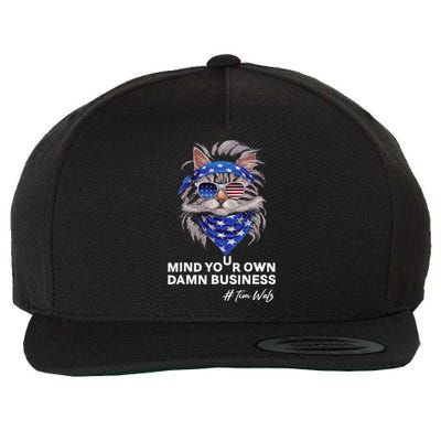 Walz Mind Your Own Damn Business Harris Waltz Cat Lady Wool Snapback Cap