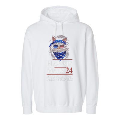 Walz Mind Your Own Damn Business Harris Waltz Cat Lady Garment-Dyed Fleece Hoodie