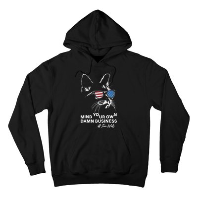 Walz Mind Your Own Damn Business Harris Waltz Cat Lady Hoodie