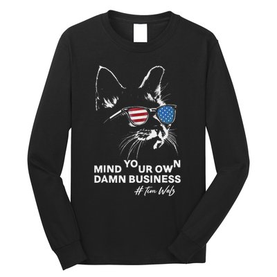 Walz Mind Your Own Damn Business Harris Waltz Cat Lady Long Sleeve Shirt