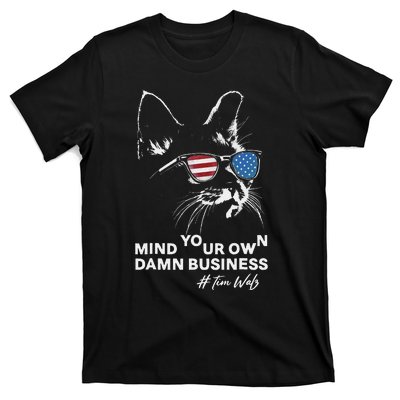 Walz Mind Your Own Damn Business Harris Waltz Cat Lady T-Shirt