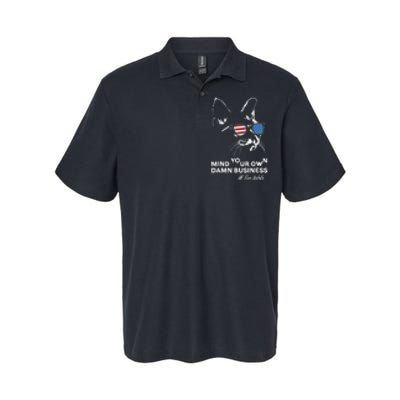 Walz Mind Your Own Damn Business Harris Waltz Cat Lady Softstyle Adult Sport Polo